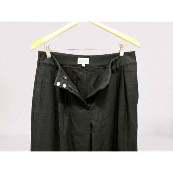 TANYA TAYLOR Wide Leg Linen Blend Pants Lined High Waist Size 8 - Picture 3 of 11